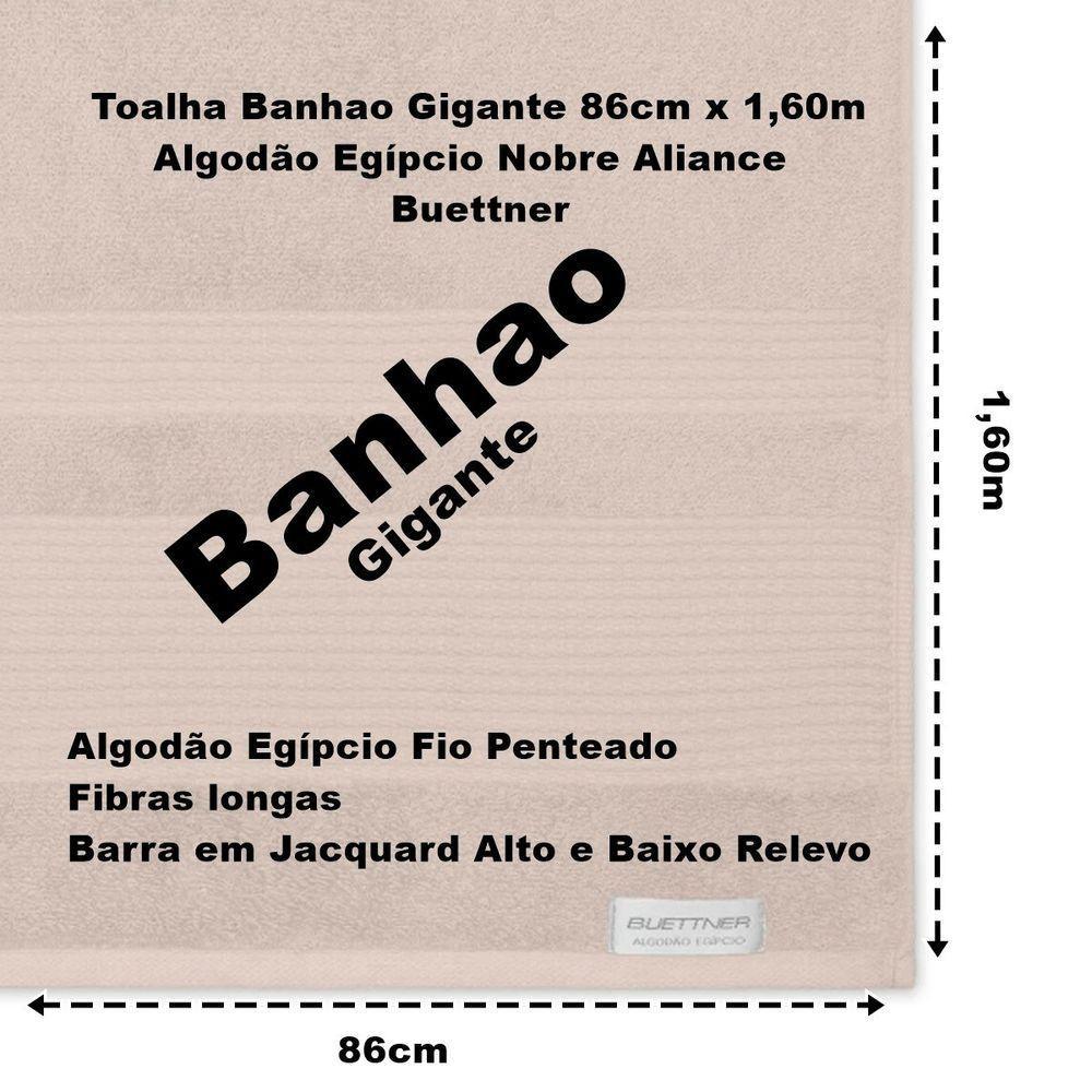 Toalha Banhão Gigante Buettner Algodão Egípcio Nobre 86cmx160m Aliance Palha - 3