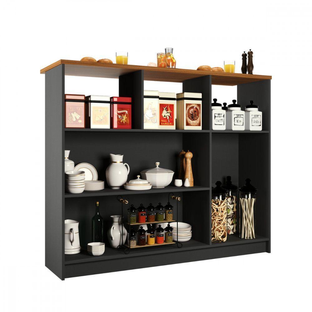 Bancada Balcão Com 3 Portas 1,20m Chumbo Indekes - 5