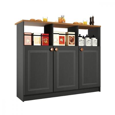 Bancada Balcão Com 3 Portas 1,20m Chumbo Indekes