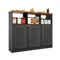 Bancada Balcão Com 3 Portas 1,20m Chumbo Indekes - 1