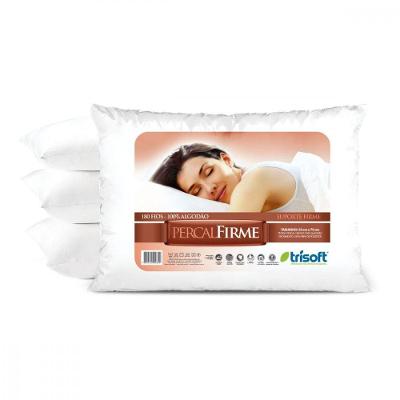Travesseiro Lavável Percal Firme 50x70cm Algodão Trisoft Branco