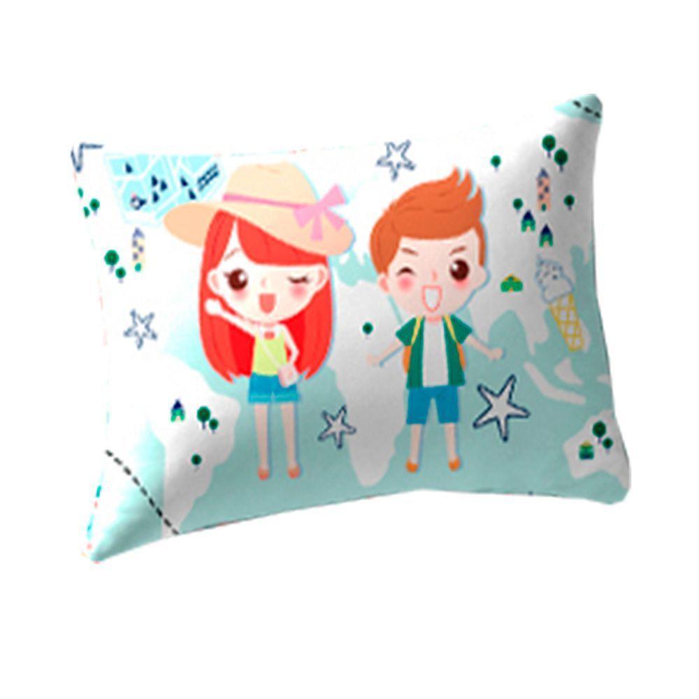 Fronha Portallar Malha 100% Algodão Estampa Localizada Travel 48cmx68cm Branco - 1