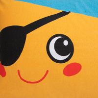 Fronha Portallar Malha 100% Algodão Estampa Localizada Pirata 48cmx68cm Branco - 2