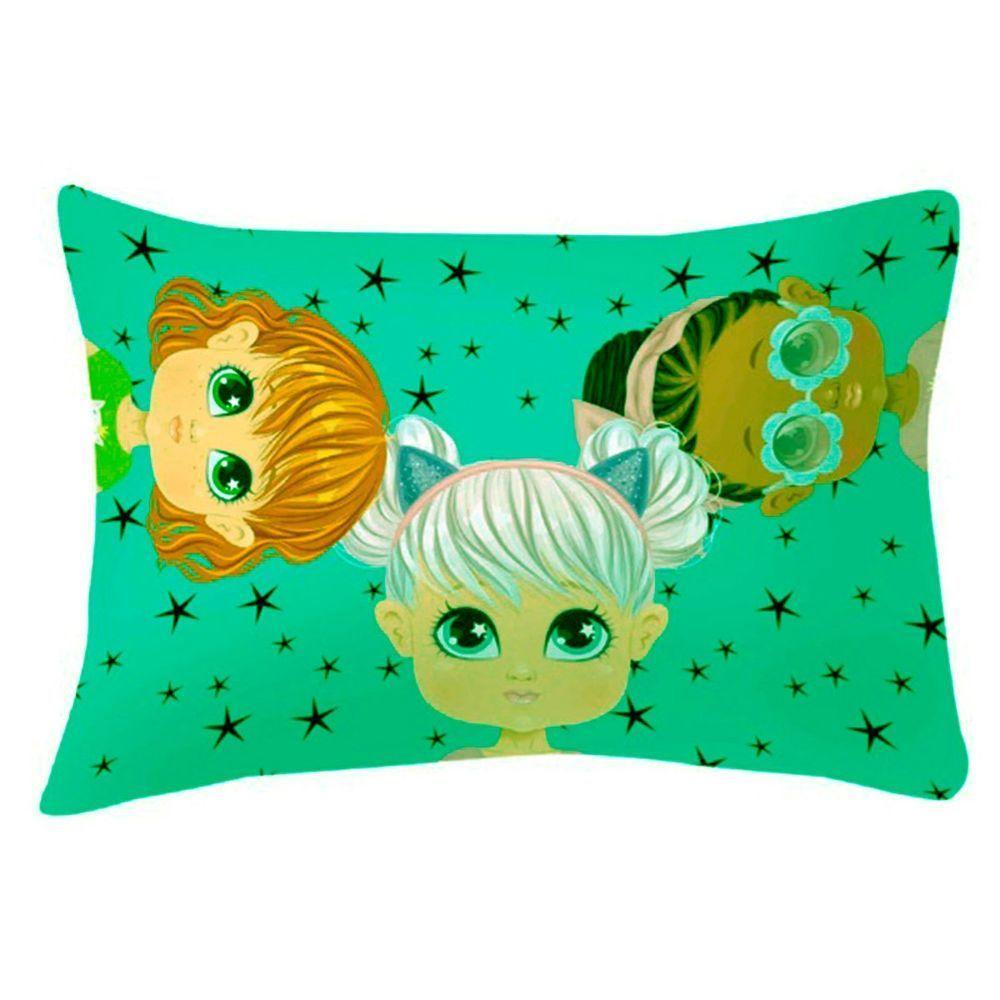 Kit Fronha Portallar Malha 100% Algodão Estampa Localizada Girl E Juju (02 Unidades) Branco - 4