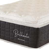 Colchão Solteirão 96x203x30cm Brilhante Molas Ensacadas Grafite Com Branco - 2