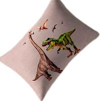 Fronha Portallar Malha 100% Algodão Estampa Localizada Jurassic 48cmx68cm Branco - 3