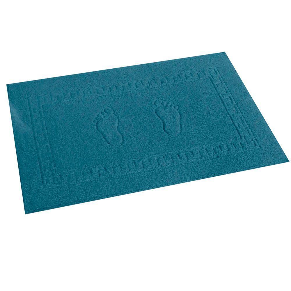 Toalha Piso Buettner Felpudo 100% Algodão Pezinhos 45cmx70cm Azul Petróleo - 4