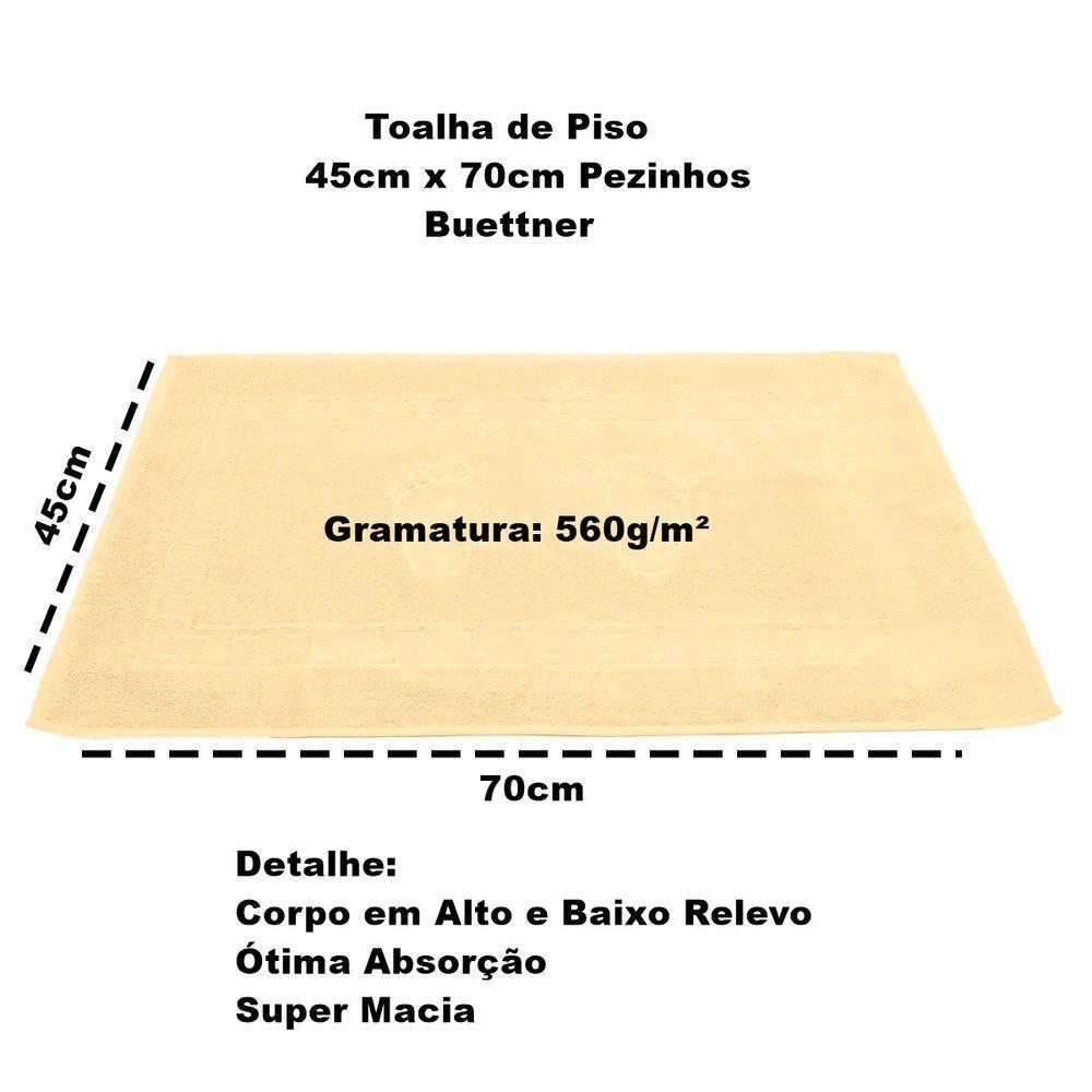 Toalha Piso Buettner Felpudo 100% Algodão Pezinhos 45cmx70cm Baunilha - 3