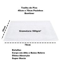 Toalha Piso Buettner Felpudo 100% Algodão Pezinhos 45cmx70cm Branco - 4