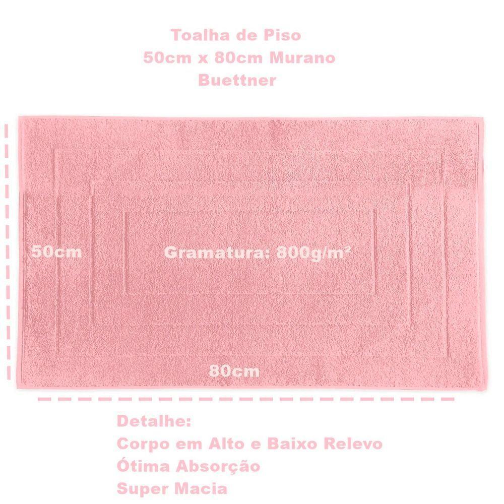 Toalha Piso Buettner Felpudo 100% Algodão Murano 50cmx80cm Dusty Rosê - 3