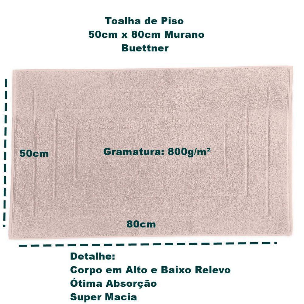 Toalha Piso Buettner Felpudo 100% Algodão Murano 50cmx80cm Palha - 3