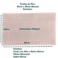 Toalha Piso Buettner Felpudo 100% Algodão Murano 50cmx80cm Palha - 3