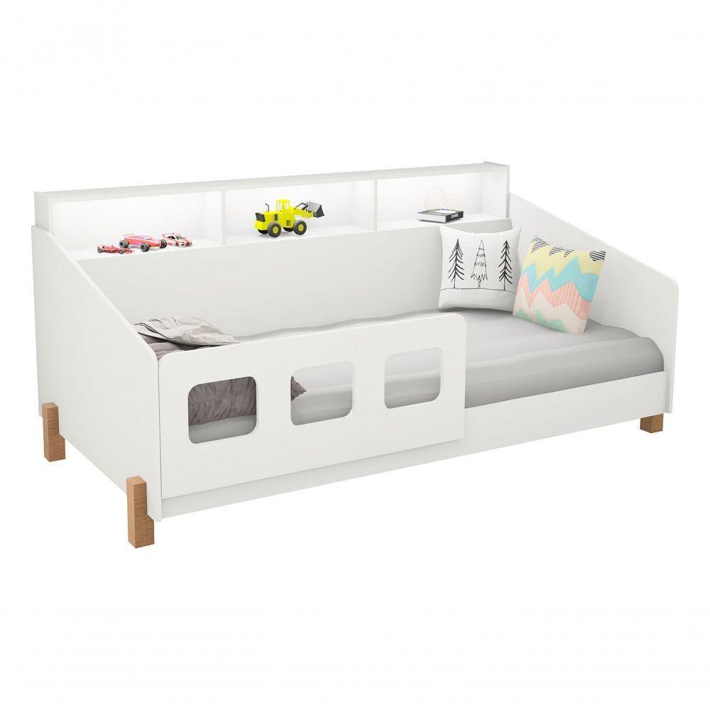 Cama Montessoriana Juvenil Mavi Com Grade Lateral De Segurança - 3