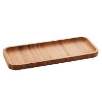 Kit Com 2 Bandejas De Bambu Retangular 28x11x1,5cm - 2