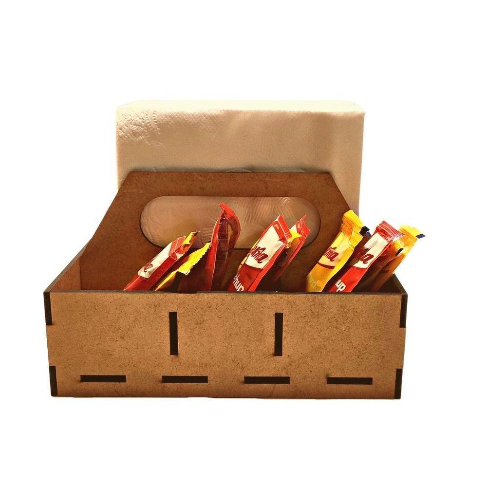 Porta Guardanapo E Sachê Em Mdf - Kit 5 Unidades - 2