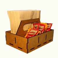Porta Guardanapo E Sachê Em Mdf - Kit 5 Unidades - 1