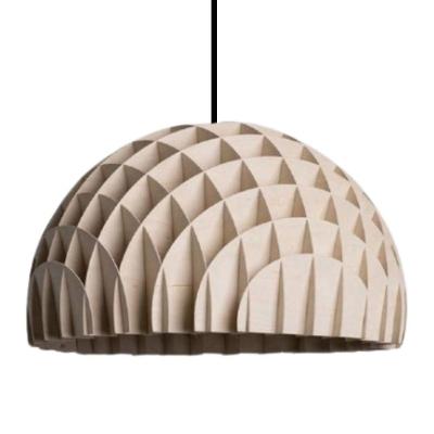 Luminária Teto Tipo Pendente Colméia Mdf - Completa Cor: Mdf Cru