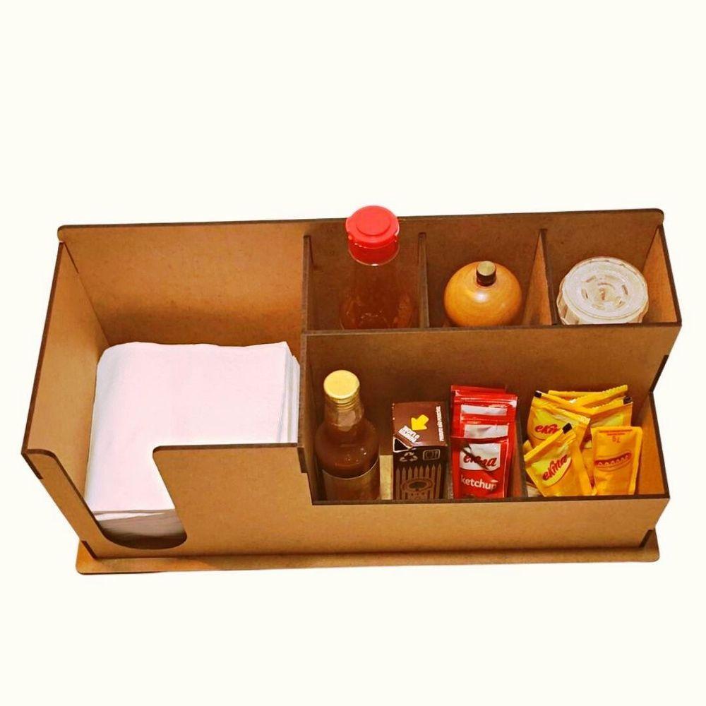 Porta Guardanapo E Sachê Em Mdf - Kit 5 Unidades - 3