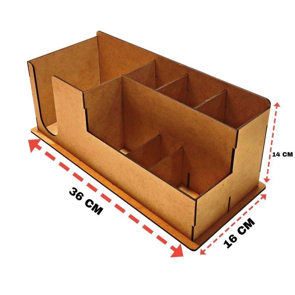 Porta Guardanapo E Sachê Em Mdf - Kit 5 Unidades - 5