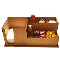 Porta Guardanapo E Sachê Em Mdf - Kit 5 Unidades - 1