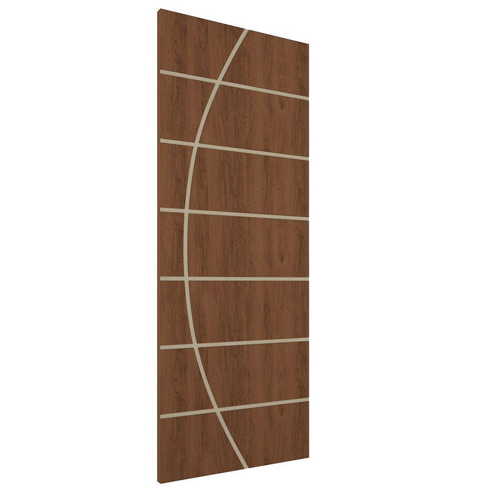 Porta De Madeira Frisada U.v 210cm X 90cm - R20c Imbuia - 1