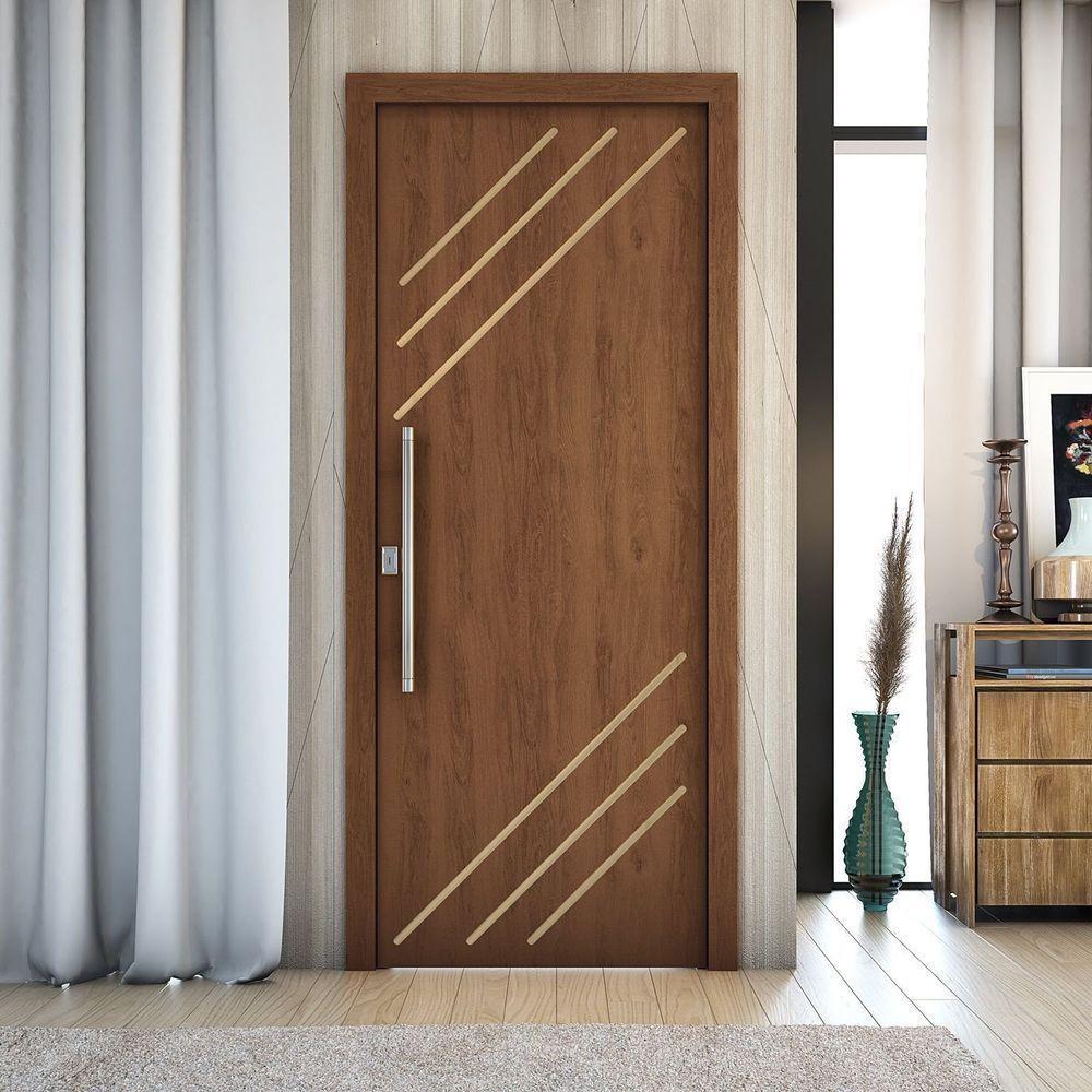 Porta De Madeira Frisada U.v 210cm X 80cm - R30k Imbuia - 3