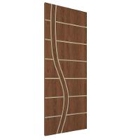 Kit 2 Portas De Madeira Frisada U.v 210cm X 70cm - R70ss Imbuia - 1