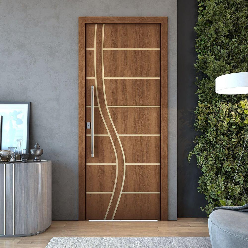 Kit 4 Portas De Madeira Frisada U.v 210cm X 80cm - R70ss Imbuia - 3