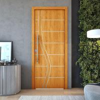 Kit 4 Portas De Madeira Frisada U.v 210cm X 70cm - R70ss Cerejeira - 1