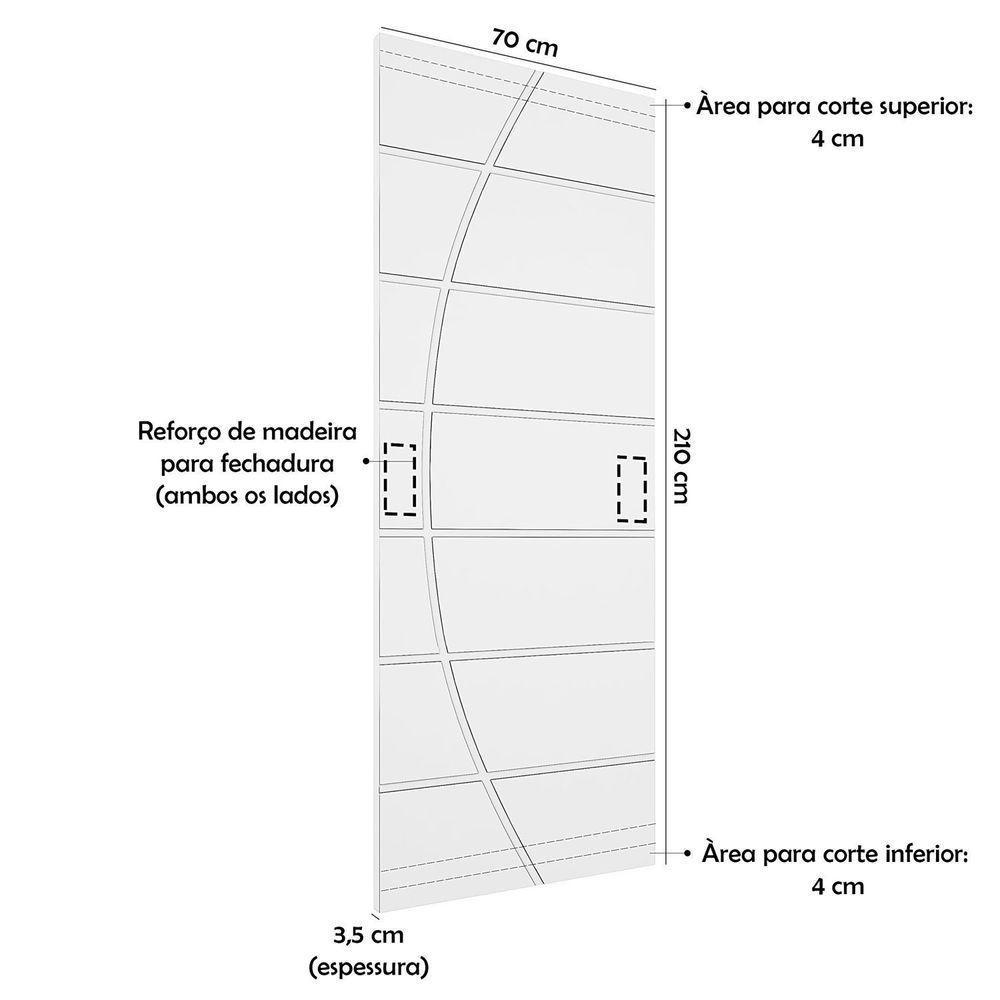Kit 2 Portas De Madeira Frisada U.v 210cm X 70cm - R20c Mogno - 3