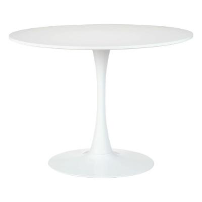 Mesa Saarinen Tulipa Redonda 100cm Tampo Madeira Branca 5 Lugares