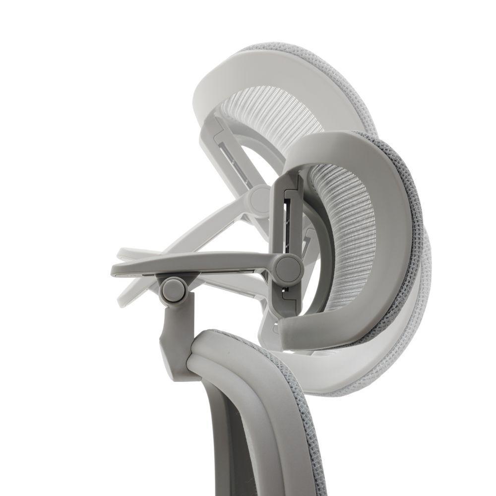 Cadeira Ergonômica NR 17 Presidente Prime Encosto Mesh Apoio De Cabeça E Braços Ajustáveis Cinza - 6