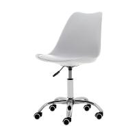 Cadeira Office Giratória Saarinen Com Altura Ajustável Para Escritório E Estudo Branca - 1