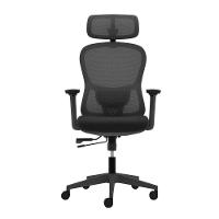 Cadeira Ergonômica NR 17 Presidente Prime Encosto Mesh Apoio De Cabeça E Braços Ajustáveis Preta - 2