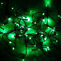 Cordão Com 50 Lampadas De Led Formato Pequena Gota 5 Metros Fio Verde Escuro Verde - 1
