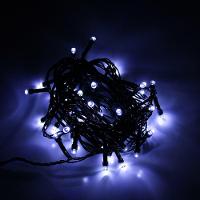 Cordão Com 50 Lampadas De Led Formato Pequena Gota 5 Metros Fio Verde Escuro Branco - 1