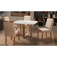 Sala De Jantar Com 4cadeiras 1,20x0,90m Atlas Art Salas - 1