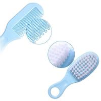 Kit Cuidados Higiene Bebe Pente Escova Cortador De Unha Recém Nascidos Azul - 3