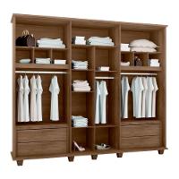 Roupeiro 6 Portas Bérgamo Freijó Off White Com Espelho - 3