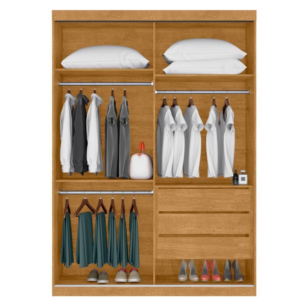 Guarda Roupa 2 Portas E 3 Gavetas Kassel Naturalle - 4