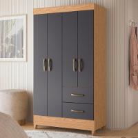 Guarda Roupa 4 Portas Cancun Freijó Titanium - 1