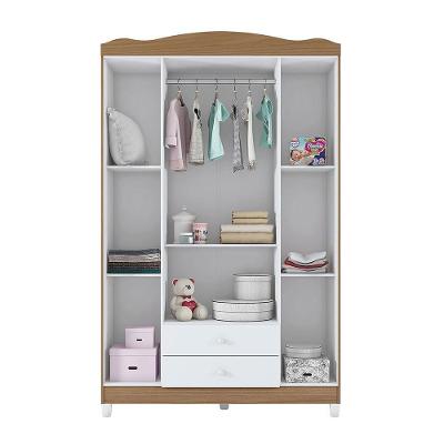 Guarda Roupa Infantil Córdoba 4 Portas 2 Gavetas Branco Almendra