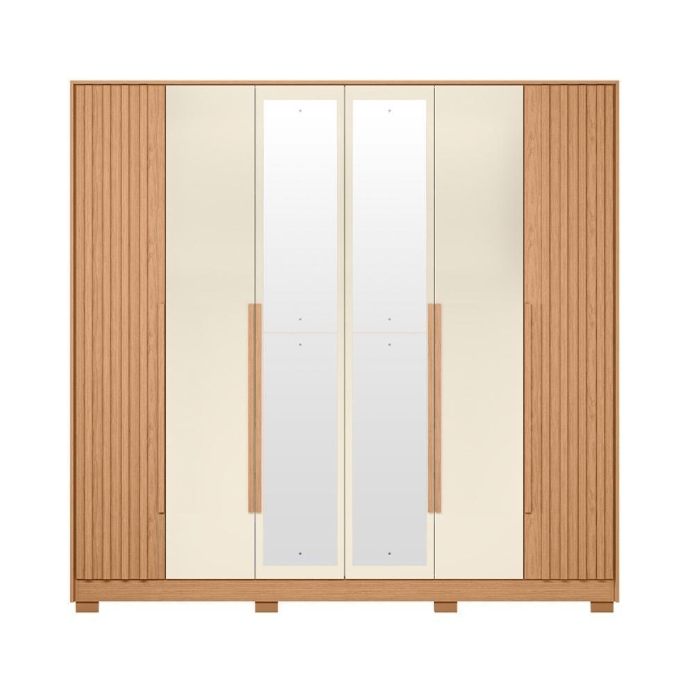 Guarda Roupa 4 Gavetas Espelho Lui Freijo Off White - 3