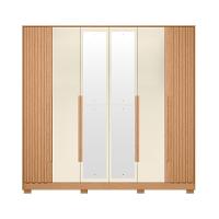 Guarda Roupa 4 Gavetas Espelho Lui Freijo Off White - 3