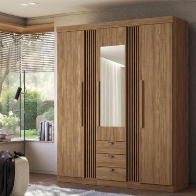 Guarda Roupa 4 Portas Espelho Amazonas 4.4 Jatoba