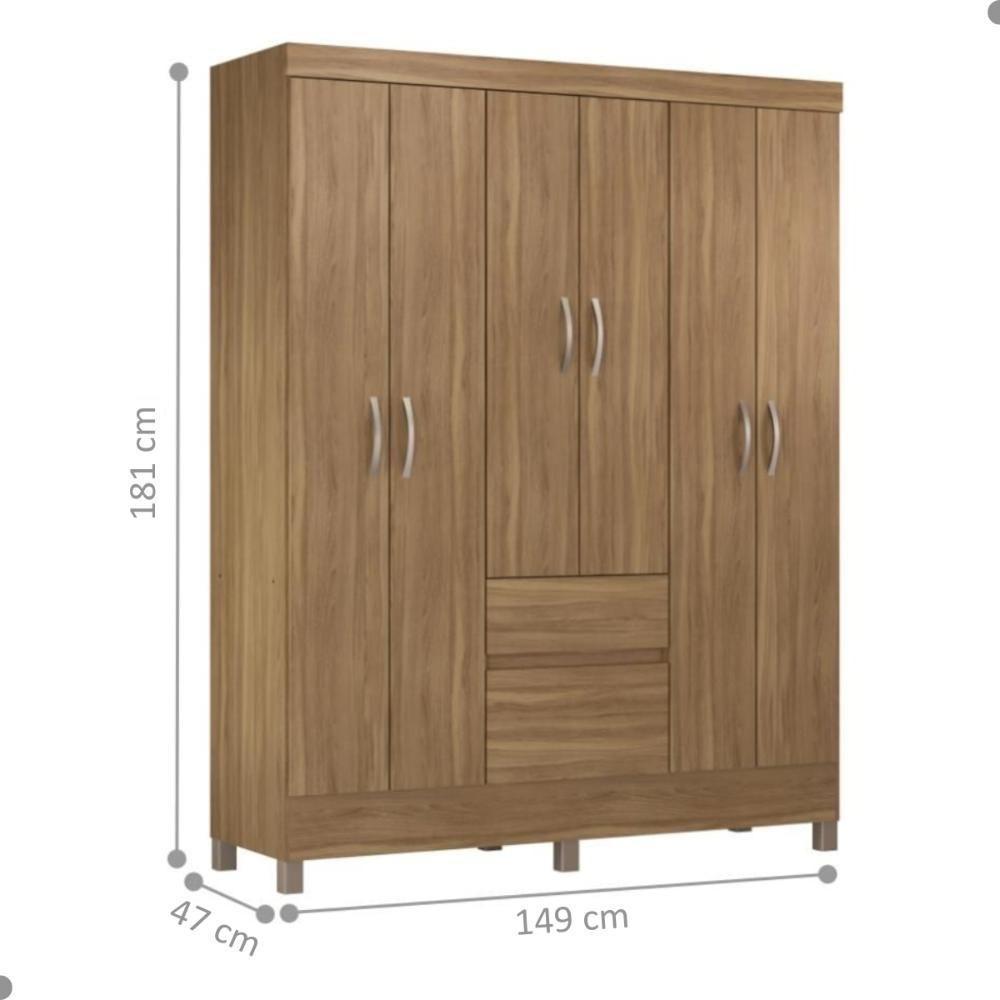 Conjunto Quarto Guarda Roupa E Comoda Forggia Amendola - 2