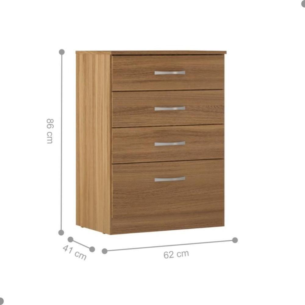 Conjunto Quarto Guarda Roupa E Comoda Forggia Amendola - 3