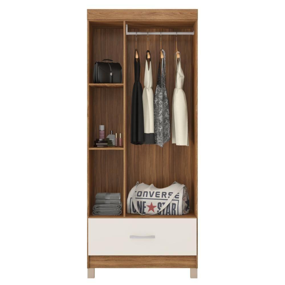 Conjunto Quarto Guarda Roupa E Comoda Jones Amendola Off-white - 6