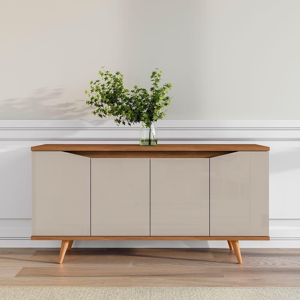 Balcão Buffet Grace Versátile Com 4 Portas 1,60 Off-white/cedro - 1