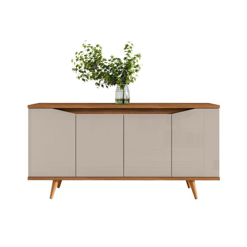 Balcão Buffet Grace Versátile Com 4 Portas 1,60 Off-white/cedro - 5